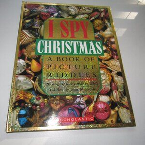 Vintage I Spy Christmas Hardcover Puzzle Book • Scholastic Cartwheel • 1992